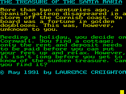Treasure of Santa Maria, The (1991)(Zenobi Software)